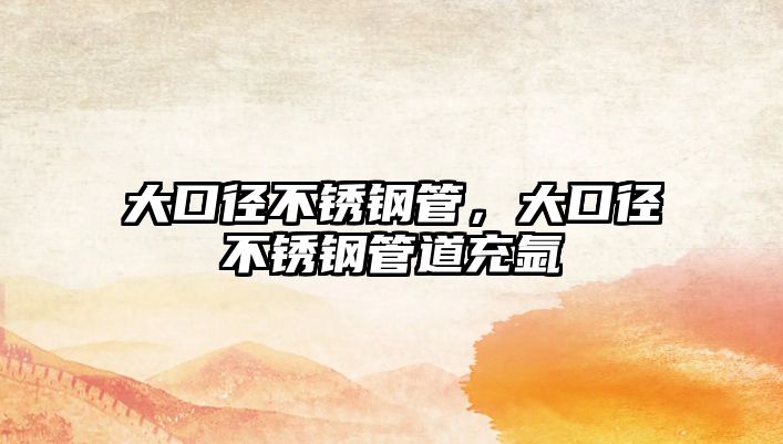 大口徑不銹鋼管，大口徑不銹鋼管道充氬